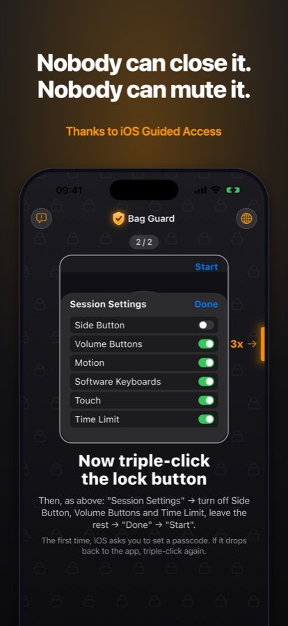 Guided Access instructions